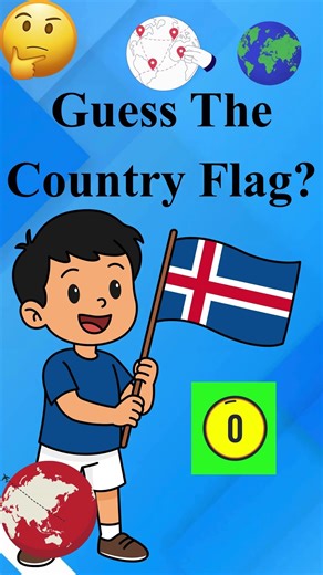 How smart are you || Iceland flag challenge 🇮🇸 #geographyquiz #utubeshorts #shorts