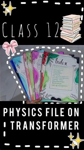 class 12 physics project file on transformer ✨. #projecte file