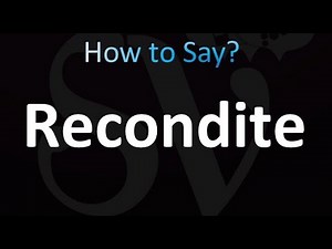 How to Pronounce Recondite (correctly!)