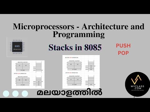 8085 Stack Explained | PUSH & POP | Stack Pointer in 8085 (Malayalam)(മലയാളത്തിൽ)