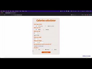 CS50 Final Project - Calories Calculator