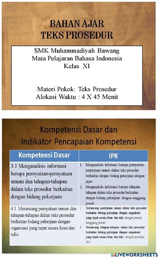 Prosedur 1 worksheet