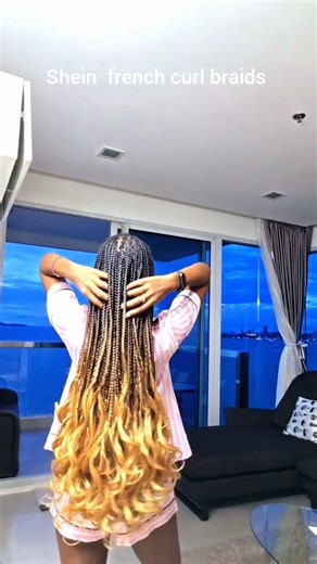 Shein french curl braids, Ombre blonde hair extensions 😍 (1B/30/27)#shein #sheinfashion #sheinhaul