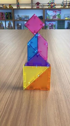 Let's play with shapes, sounds and imagination! Magnetic tangram with ASMR to learn and relax! 🧠🧲💜