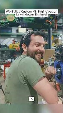 We Built a Custom V8 Engine out of Lawn Mower Engines! #CustomV8 #EngineBuild #DIYEngineering #V8Eng