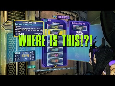 How To Get BackPack Upgrades In Borderlands The Pre Sequel-Tutorial ??