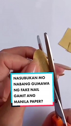 Paano Gumawa ng Fake Nail gamit ang Manila Paper