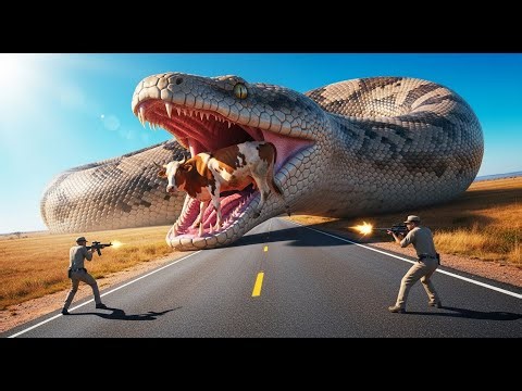 Animal Rescue: Saving a Terrified cow from a Giant Mutant Python's Suffocating Coils 