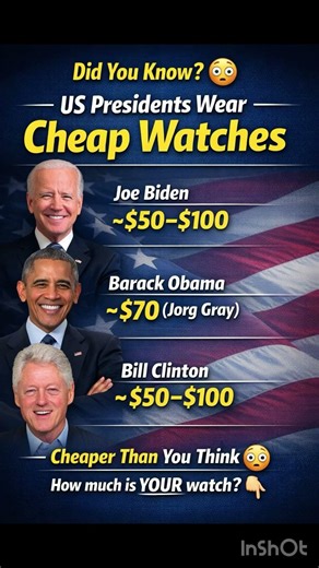 Did You Know? 😳 US Presidents Wear Cheap Watches