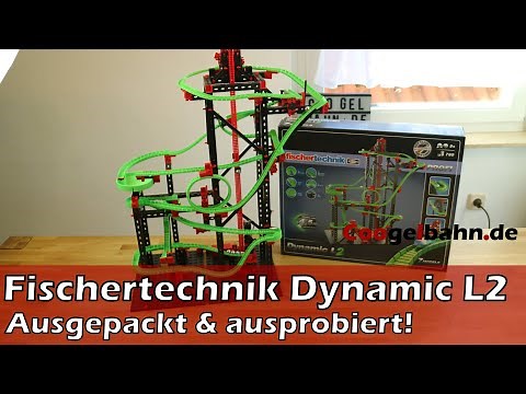 Fischertechnik Kugelbahn DYNAMIC L2 im Test 🌟 mit MOTOR-AUFZUG 🌟 coogelbahn.de