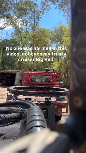 Tread Sculptures on Instagram: "Getting the second half of the slew ring separated. No people were anywhere near this. My trusty cruiser Big Red is very tough! #reclaimedsteel #reclaimedsteelart #metalsculptor"