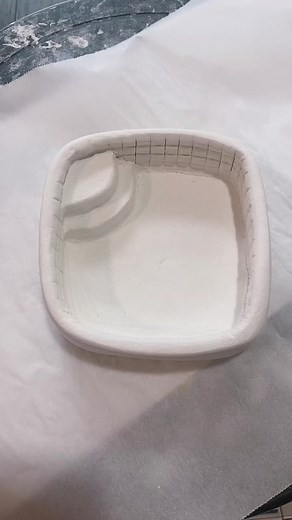 Paint a mini clay pool with me! This is for everyone who requested one without resin 😄 #airdryclay #clayart #claypool #airdryclayart #airdryclaydiy #airdryclaydish #claytutorial #clayminiature