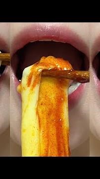 asmr VARIOUS SAUCES ON TOP OF CHEESE MUKBANG eating sounds