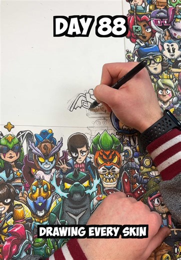 Drawing EVERY Brawl Stars skin Day 88 - Gargoyle R-T Top comments on YouTube get put into a poll to see who I draw next! Get the first ever EVERY skin poster here: https://the-davidic-one-shop.fourthwall.com/products/every-brawl-stars-skin-poster (Link also in bio) #brawlstars #brawl #brawltalk #newbrawler #brawlstarsupdate