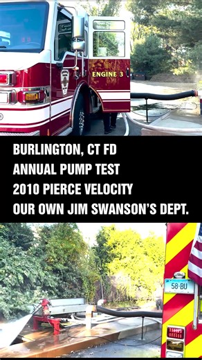 8K views · 87 reactions | Our own Jim Swanson's Burlington, CT FD 2010 Pierce Velocity in for its annual pump test and service. Video credit: Jim Swanson | Firematic | Facebook