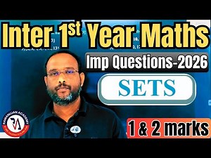 AP Inter 1st Year Maths | SETS | Imp 1 & 2 mark Questions #apinter2026 @kasimsirclasses