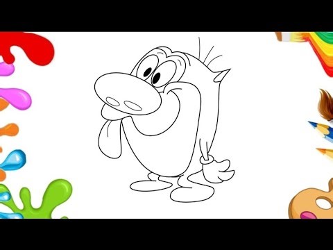 Ren & Stimpy Coloring Page | Easy Cartoon Drawing for Kids 🎨