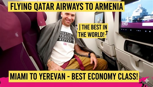 Flying Qatar Airways To Armenia - The Best Economy Class In The World! Miami To Yerevan