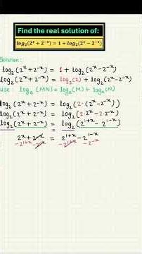 A very challenging problem on logarithms #actmath #satmath #logarithm #maths #physics #education