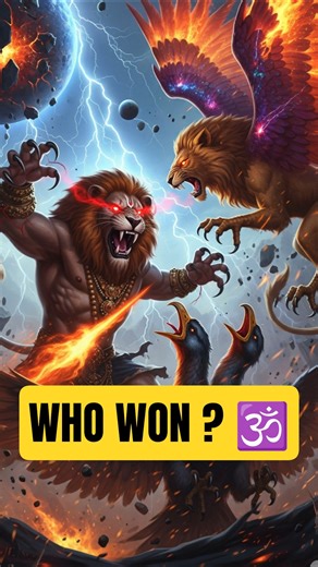 Sharabha vs Narasimha… Then Gandabherunda Appeared 😳 #shorts #narshima #hindumythology