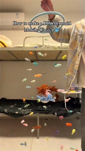 How to make a DIY Mermaid Mobile (Easy!) 🐟 #diy