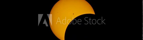 Timelapse of solar eclipse 2024, the moon moving in front of the sun and creating totality