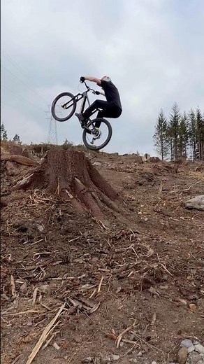 Playing in the woods - Stump gaps on my mountain bike