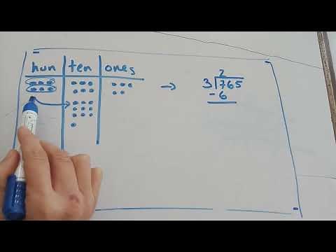 long division and division with a place value chart