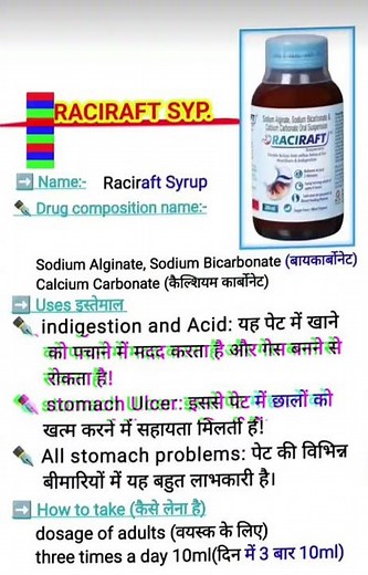 Sodium Alginate, Sodium Bicarbonate & Calcium Carbonate Oral Suspension #ORACIRAFT #short #amazing
