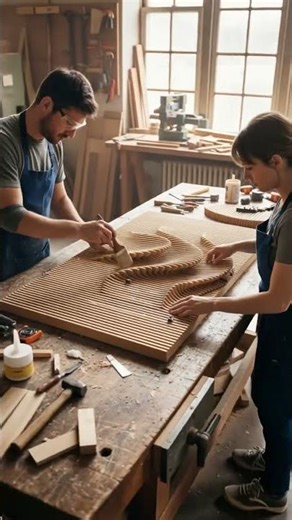 From Sketch to CNC Reality, Parametric Wooden Wall Panel Build Process #foryou #wood #fyp