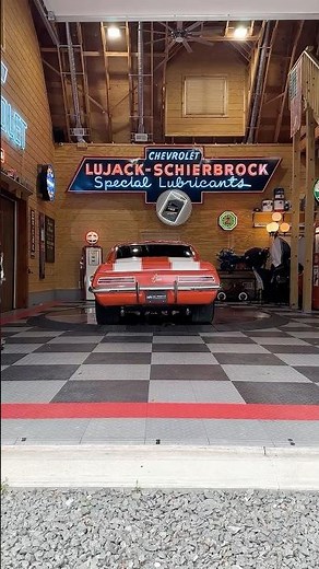 Drenched in blazing orange with white stripes, this ’69 Camaro Z/28 screams raw muscle.