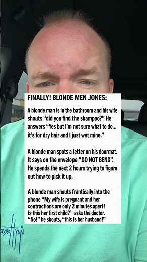 Haha. Blonde men jokes!! #dorkydad63