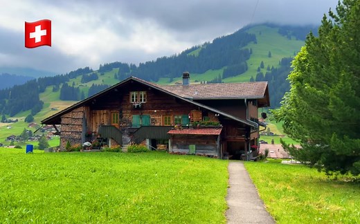 【4K超清】6月漫步游瑞士阿德尔博登(Adelboden)｜天堂般美丽的瑞士童话村庄 拍摄日期：2023.6_哔哩哔哩_bilibili