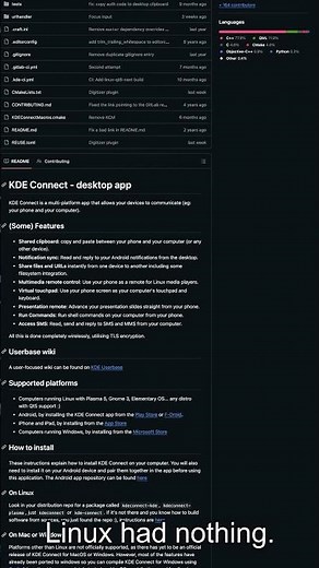 Your Phone, Now Part of Your PC #KDEConnect #linux #android #ios #opensource #productivity