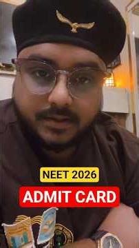 Neet 2026 Admit Card Released ? Today 26 April 2026 NTA Latest Updates #neet2026 #NTA