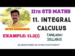 11th Std Maths Example 11.2(i) Integrate the following with respect to x, 1/ cos²x