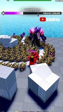 100 Golden Minigunners vs Void Reaver in TDS! 💜 #roblox #towerdefensesimulator #tds #shorts