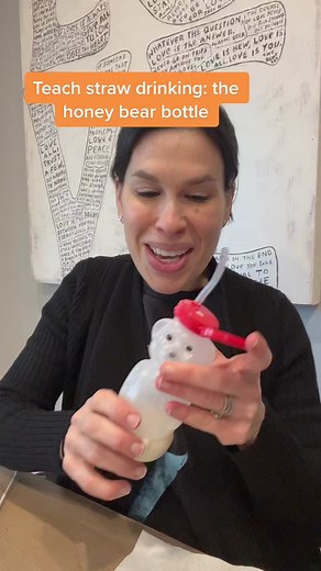 Teach Straw Drinking: The Honey Bear Bottle