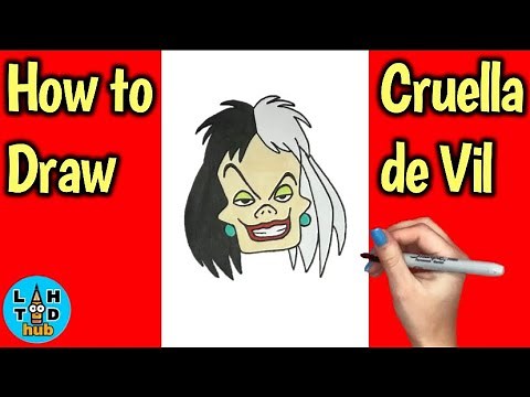 How to Draw Cruella de Vil Easy!