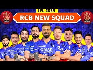 IPL 2025 - Royal Challengers Bangaluru Full Squad | RCB New Squad 2025 | RCB Team Players List 2025
