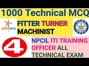 FITTER 1000 MCQ question/ FITTER TURNER MACHINIST MCQ question bank 🔥