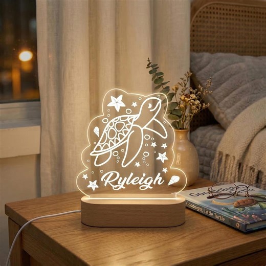 Sea Turtle Night Light for Kids Room, Animal Nursery Night Light, Turtle Night Light, Baby Girls Gift, Baby Shower Gift, Boy Night Light - Etsy