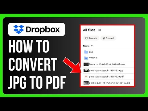 How to Convert a JPG to PDF in Dropbox