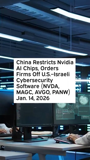 China Restricts Nvidia AI Chips, Orders Firms Off U.S.–Israeli Cybersecurity Software #NVDA #MAGC