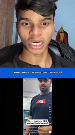 Awkward - Man wears "Seedhe Maut" T-shirt to Hospital💀#shorts