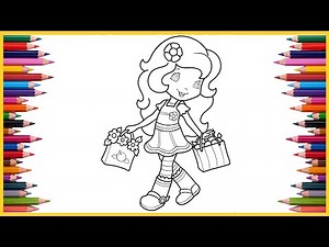 Coloring Strawberry Shortcake Coloring Book | Orange Blossom Coloring page | Draw and Colors