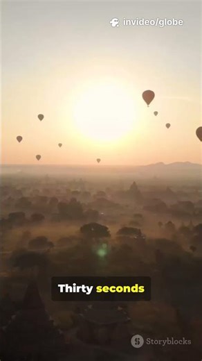 45s of Bagan Sunrise Magic 4K — Balloon Ride Serenity