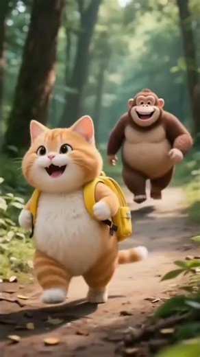 Monkey vs Cat: The Bag Prank! 🐒🎒😸 #shorts #short #yoitubeshorts