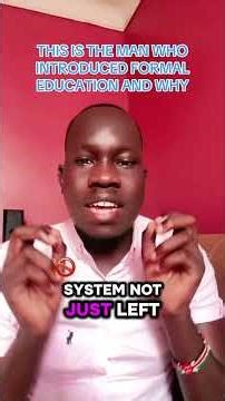 Who really introduced formal education, and why?