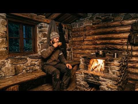 Building a Forest Cabin & Cozy Stove – Ultimate Survival | Bushcraft, Survival